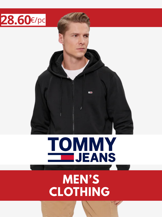 TOMMY JEANS men's zip-thru hoodie lot