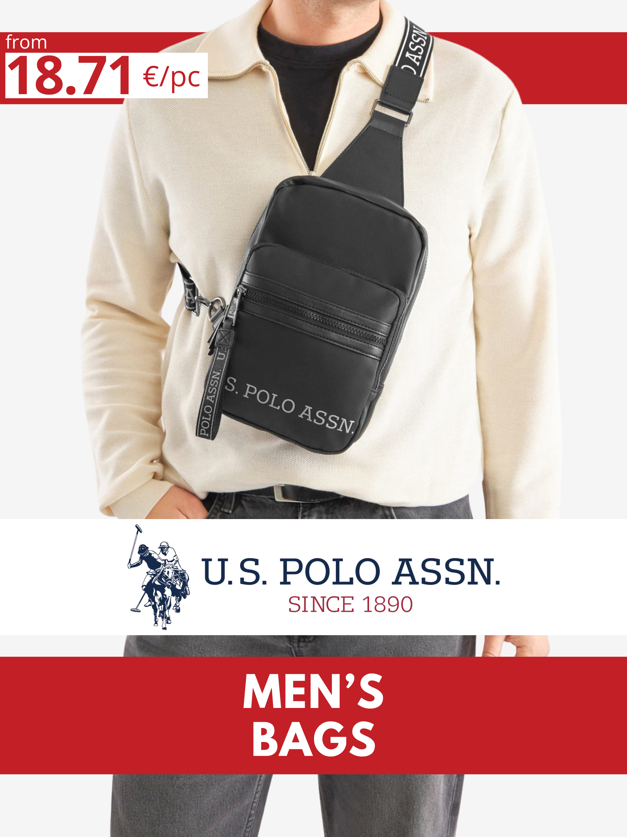 POLO men's bag lot – Fashionstockb2b - Main Image