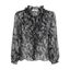 Saint Tropez Long-sleeved blouse (Black rococo)