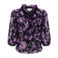 Saint Tropez Long-sleeved blouse (Black flowers)