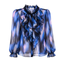 Saint Tropez Long-sleeved blouse (Black mirage)