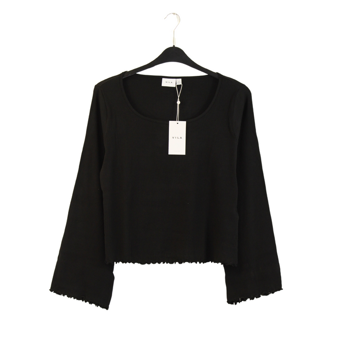 Vila Curvy Long sleeve blouse (Black)