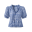 Saint Tropez Short-sleeved blouse (BlueWhite)