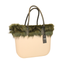 O bag Bag (Beige furry green)