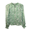 B.young  Long-sleeved blouse (Light green)