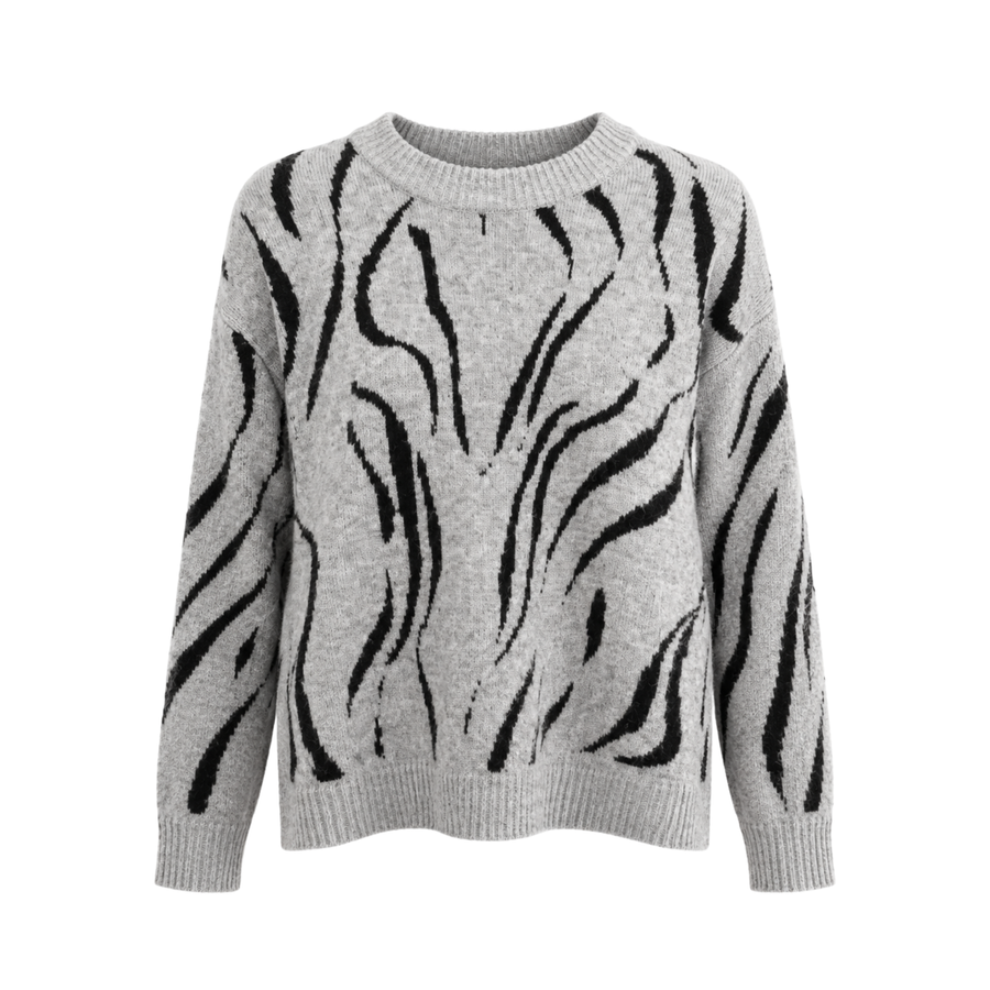Kaffe Heavy knit (Grey melange black)