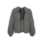 OBJECT Heavy knit cardigan (Medium gray melange)