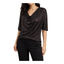 Sisters Point Short sleeve blouse (Black Glitter silver)