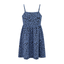 Ichi Dress (Bkack with airy blue flower)
