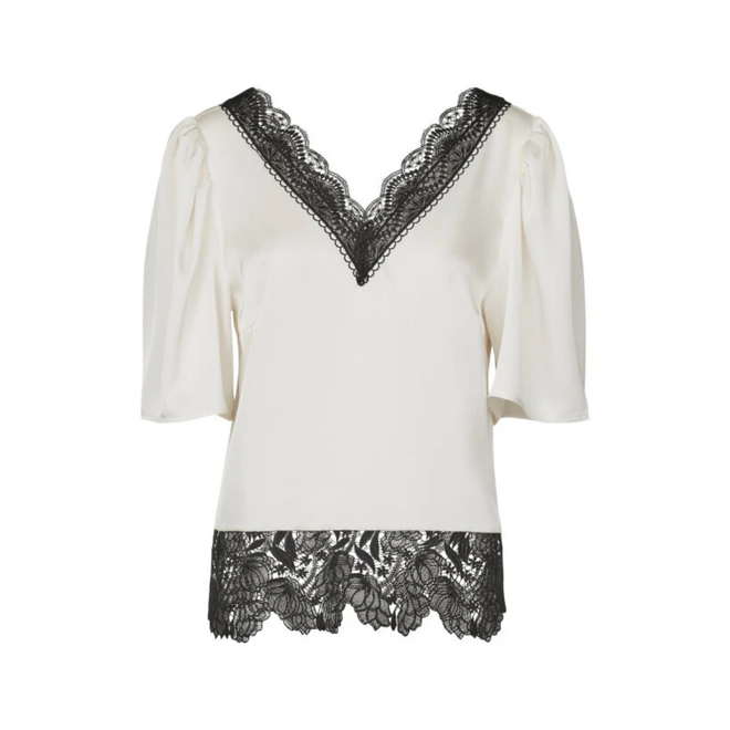 Love & Divine Short sleeve blouse (White)