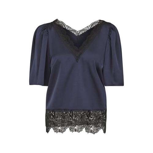 Love & Divine Short sleeve blouse (Blue)