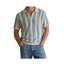 Brave Soul Knit polo shirt (CREAM/LIGHT GREY/PALE BLUE)
