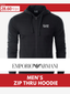EMPORIO ARMANI EA7 Men's Zip Thru Hoodie Lot