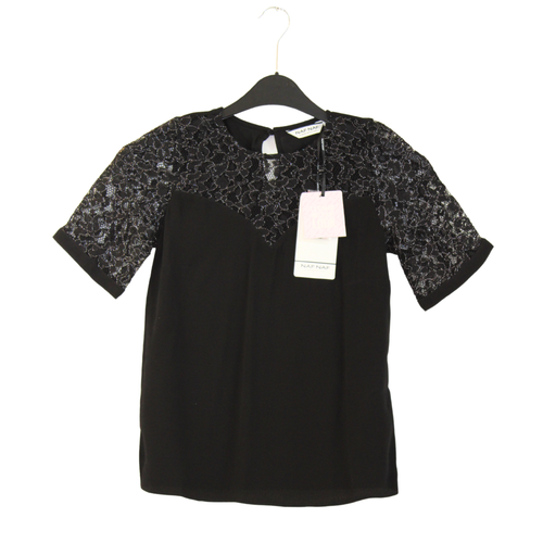Naf-Naf Short sleeve blouse (Noir Silver)