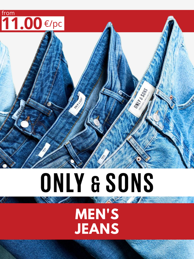 ONLY & SONS men's jeans lot - with size range