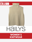 Hailys női kötött mellény - méretsorban elérhető.
