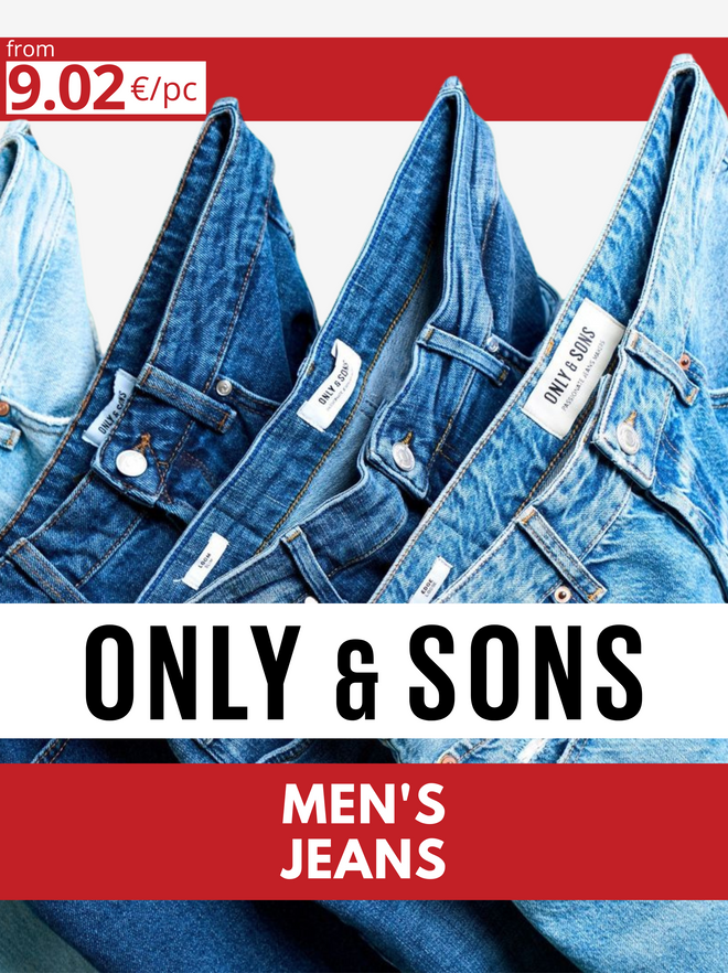 ONLY & SONS men's jeans lot - with size range