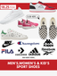 Adidas, Nike, Reebok, Fila, Champion, Converse, Kappa shoes Lot
